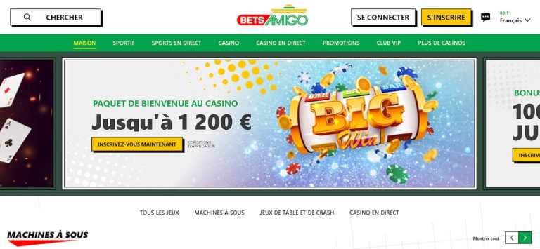 Betsamigo Casino accueil