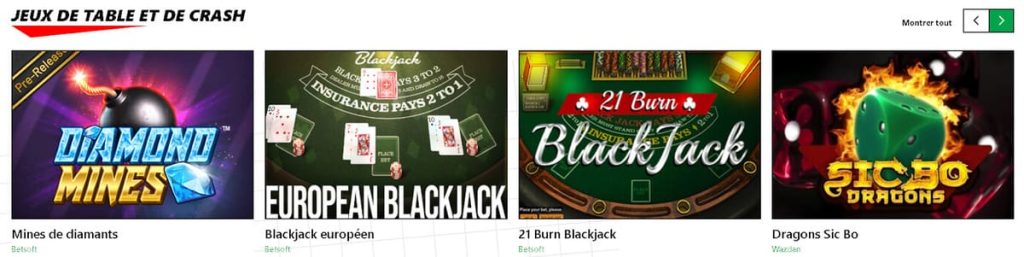 Betsamigo Casino jeux table crash